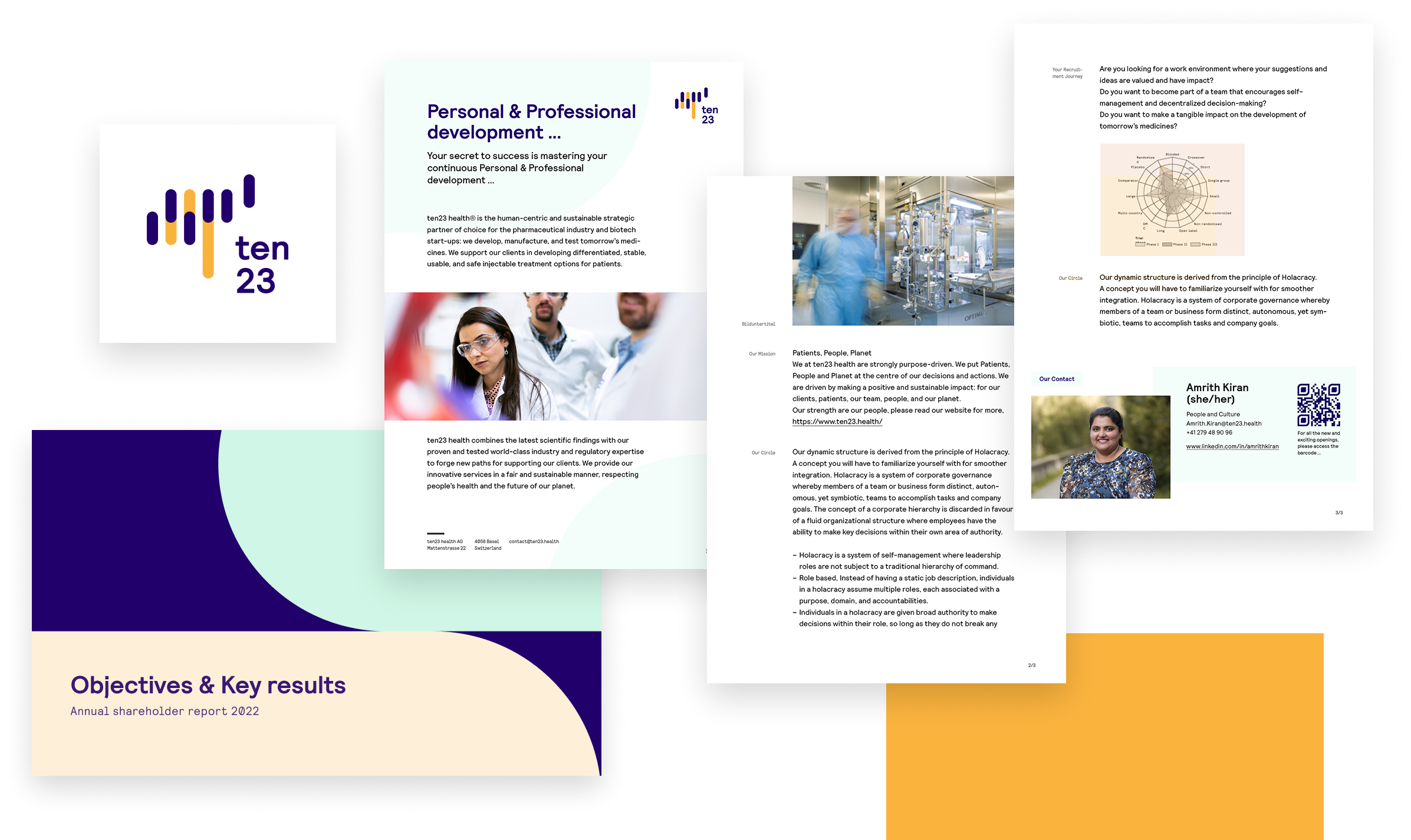 Screenshots of ten23’s new print and digital design